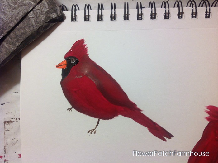 700x523 How To Paint A Cardinal Bird - Simple Bird Painting