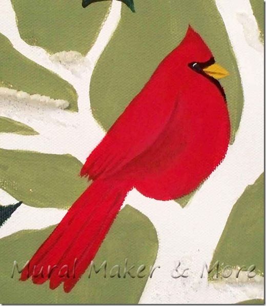 519x597 Cardinal Painting Simple - Simple Bird Painting