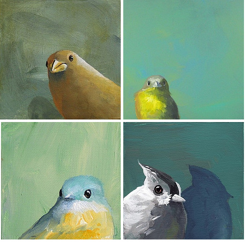 489x480 I Suwannee Bird Art - Simple Bird Painting