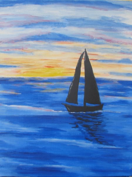 450x600 Last Chances For Summer Paintings! Artique - Simple Boat Painting
