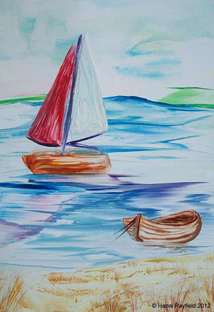 Simple Boat Painting at PaintingValley.com | Explore collection of ...