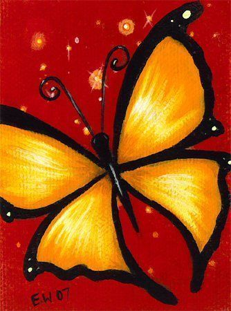 334x450 Butterfly Painting On Canvas - Simple Butterfly Painting