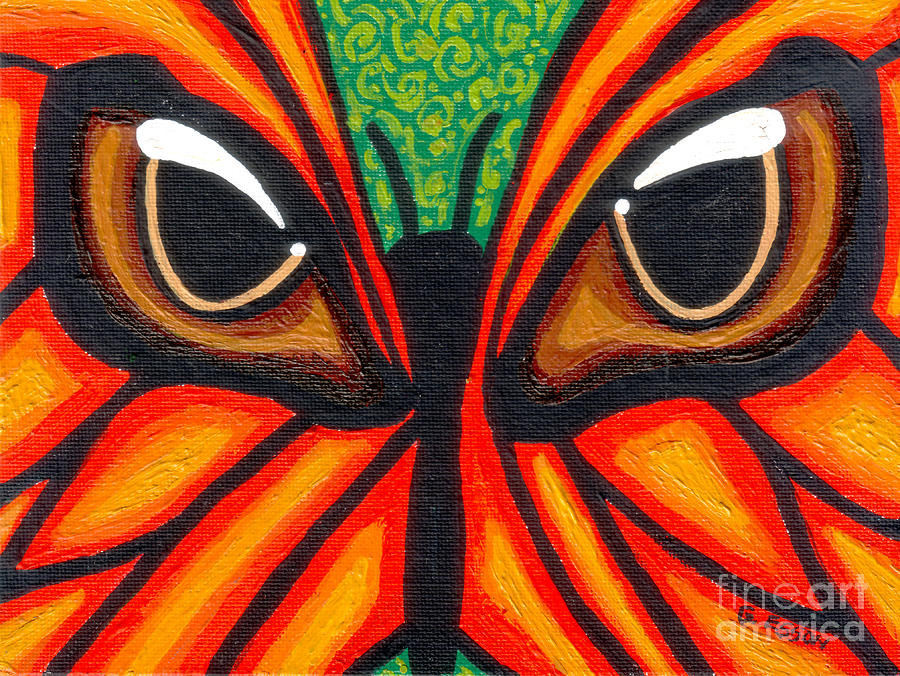 900x676 Butterfly Eyes Painting By Genevieve Esson - Simple Butterfly Painting