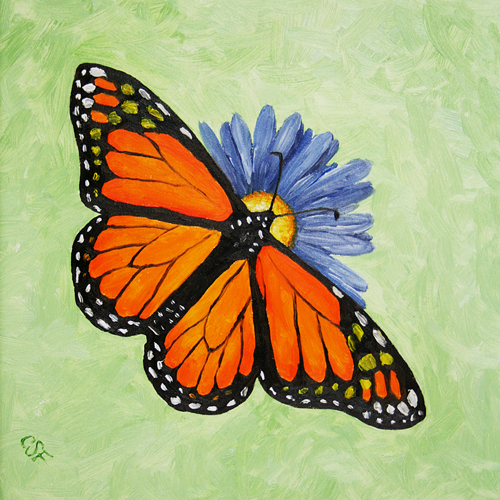 Simple Butterfly Painting at PaintingValley.com | Explore collection of ...