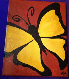 236x270 Easy Acrylic Painting On Canvas Painting Was Made - Simple Butterfly Painting