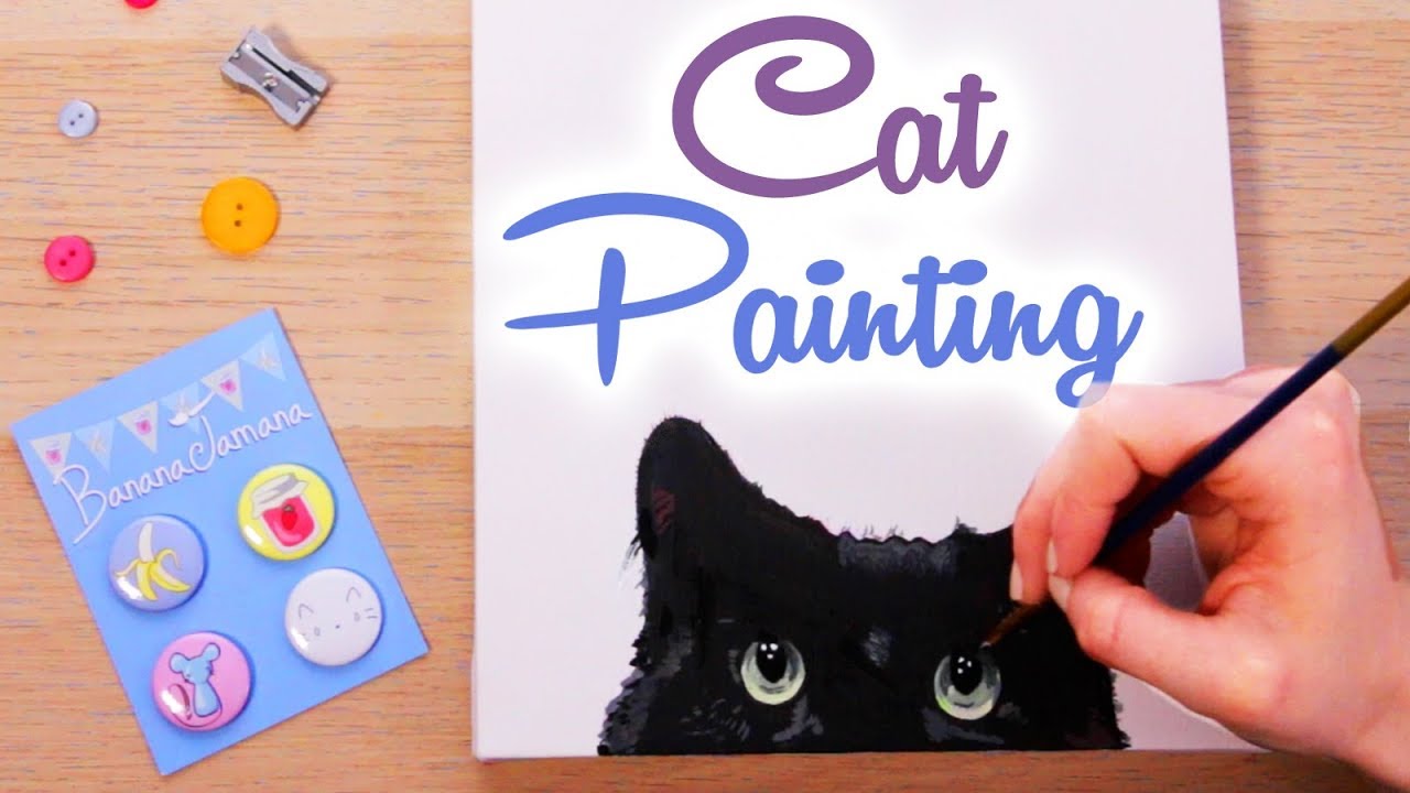 1280x720 Simple Cat Painting - Simple Cat Painting
