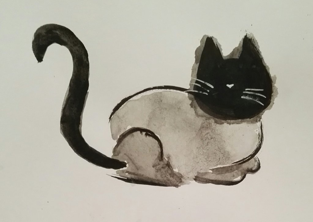 1023x726 Nikkilyka (Nikki) - Simple Cat Painting