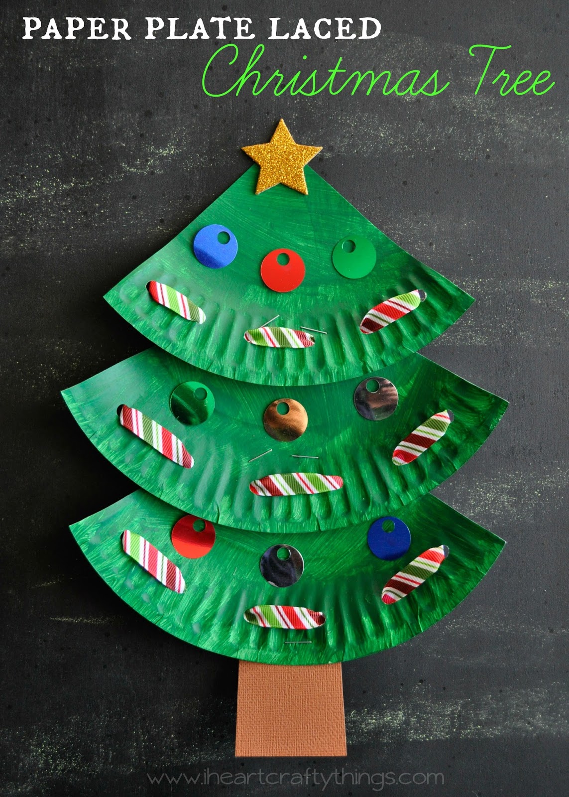 1143x1600 Paper Plate Christmas Tree Craft I Heart Crafty Things - Simple Christmas Tree Painting