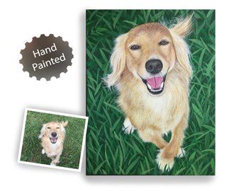 340x270 Simple Dog Portrait Etsy - Simple Dog Painting
