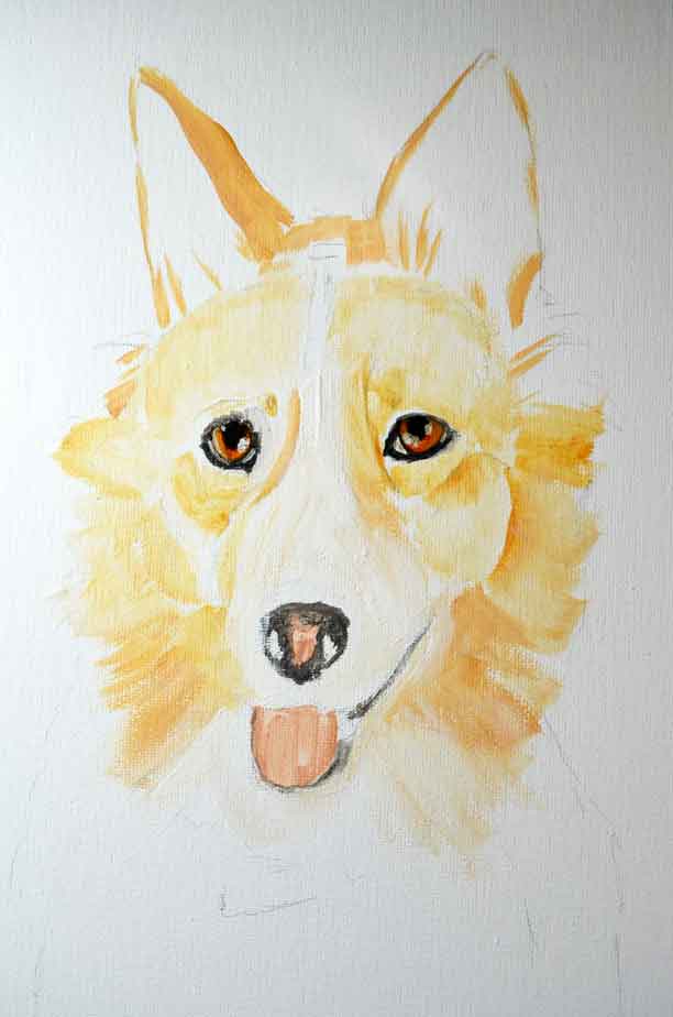 612x924 A Tale Of Painting Collard Greens And A Dog - Simple Dog Painting