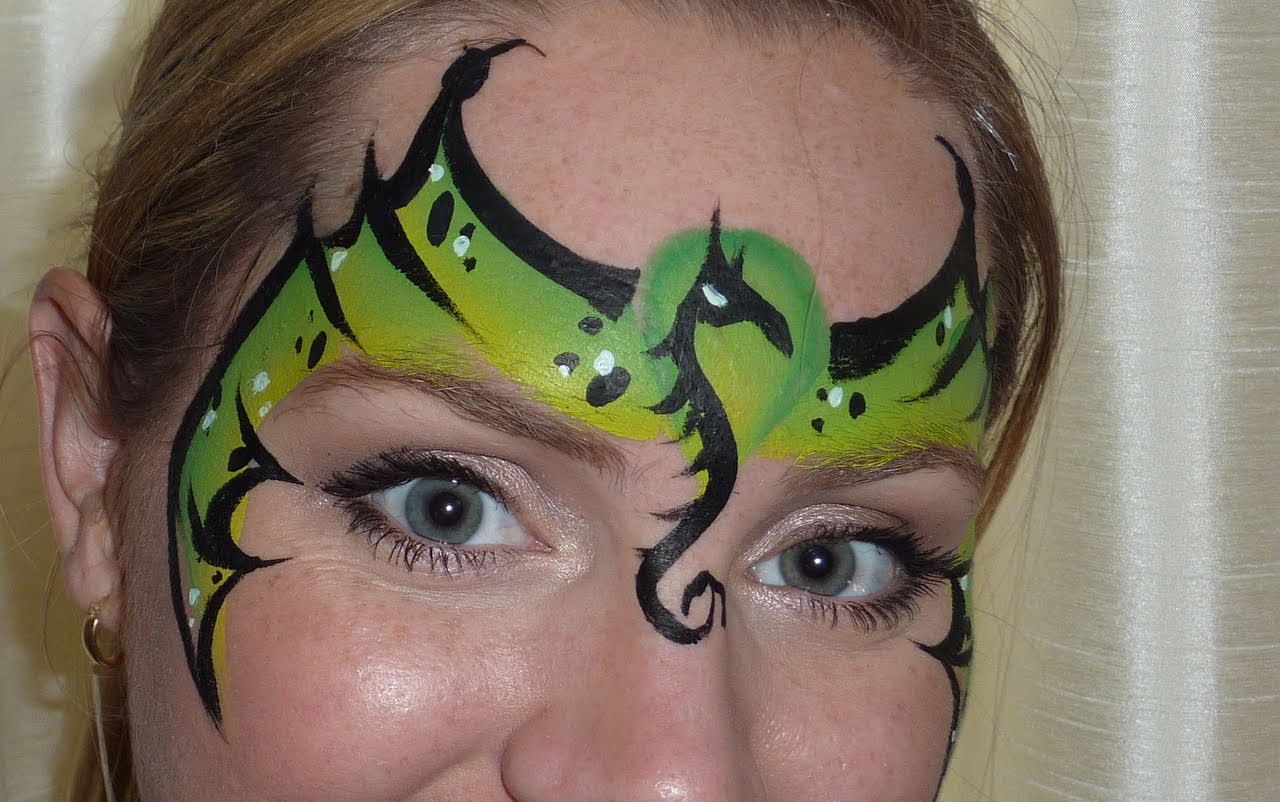 1280x802 Dragon Mask Face Painting Tutorial - Simple Dragon Painting