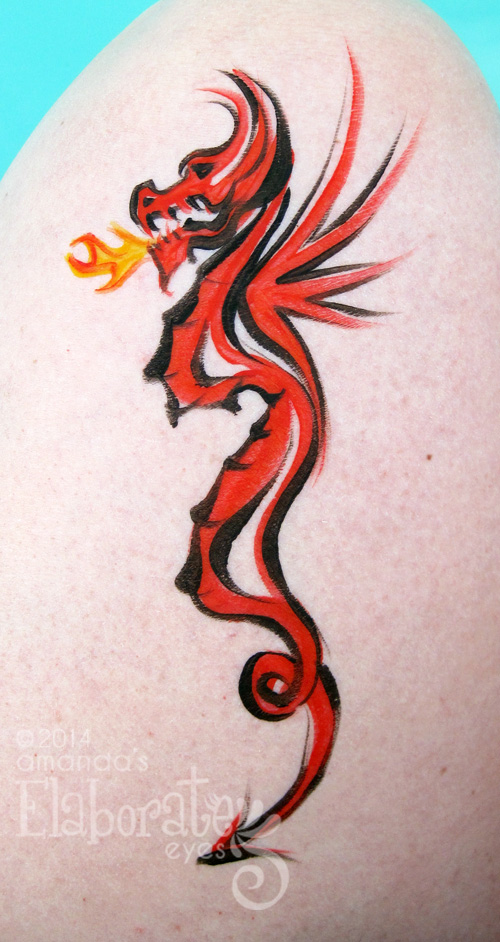 500x942 Dragon Painting Amanda's Elaborate Eyes Face Amp Body Painting - Simple Dragon Painting