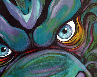 340x270 Green Dragon Portrait Fire Colors Simple Dragon Lizard King - Simple Dragon Painting