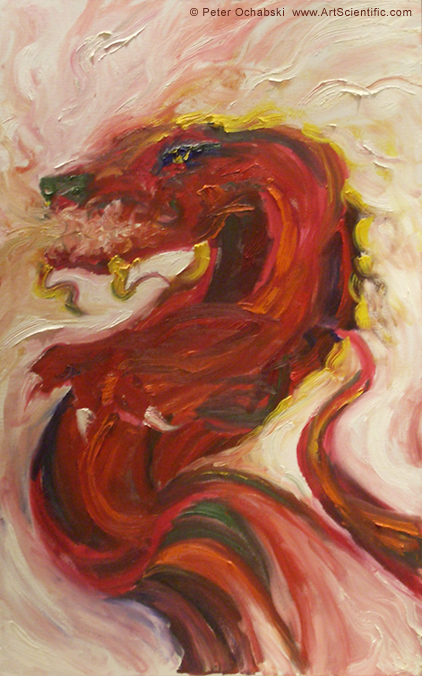 422x676 The Dragon - Simple Dragon Painting