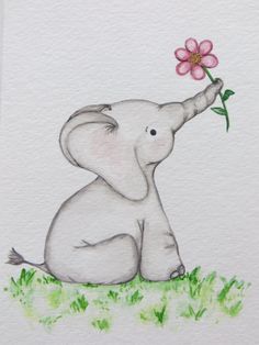 236x314 Animal Drawings Inspired By Food - Simple Elephant Painting