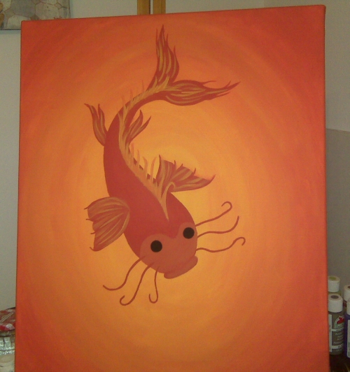 500x532 Paintings Gwynne's Creations, Art Amp Photos! - Simple Fish Painting