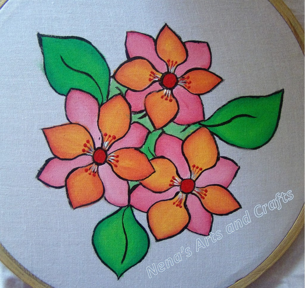 1024x966 Simple Fabric Painting Designs For Beginners - Simple Flower Painting