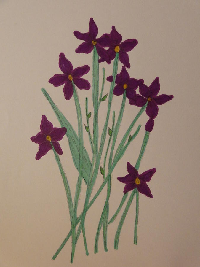 675x900 Simple Flowers Painting By Nancy Fillip - Simple Flower Painting