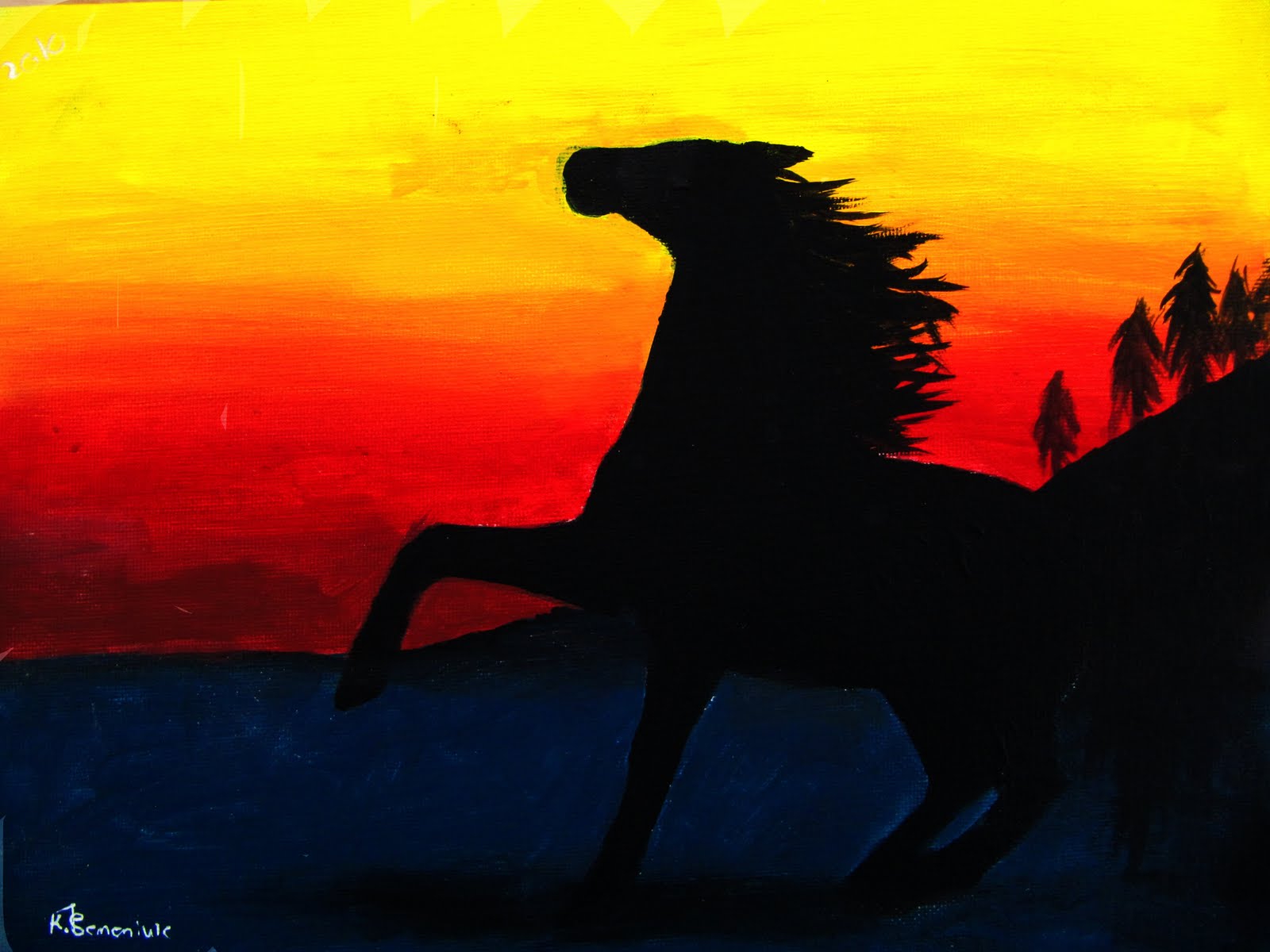 1600x1200 Giving Back From What I Have Simple Silhouette - Simple Horse Painting