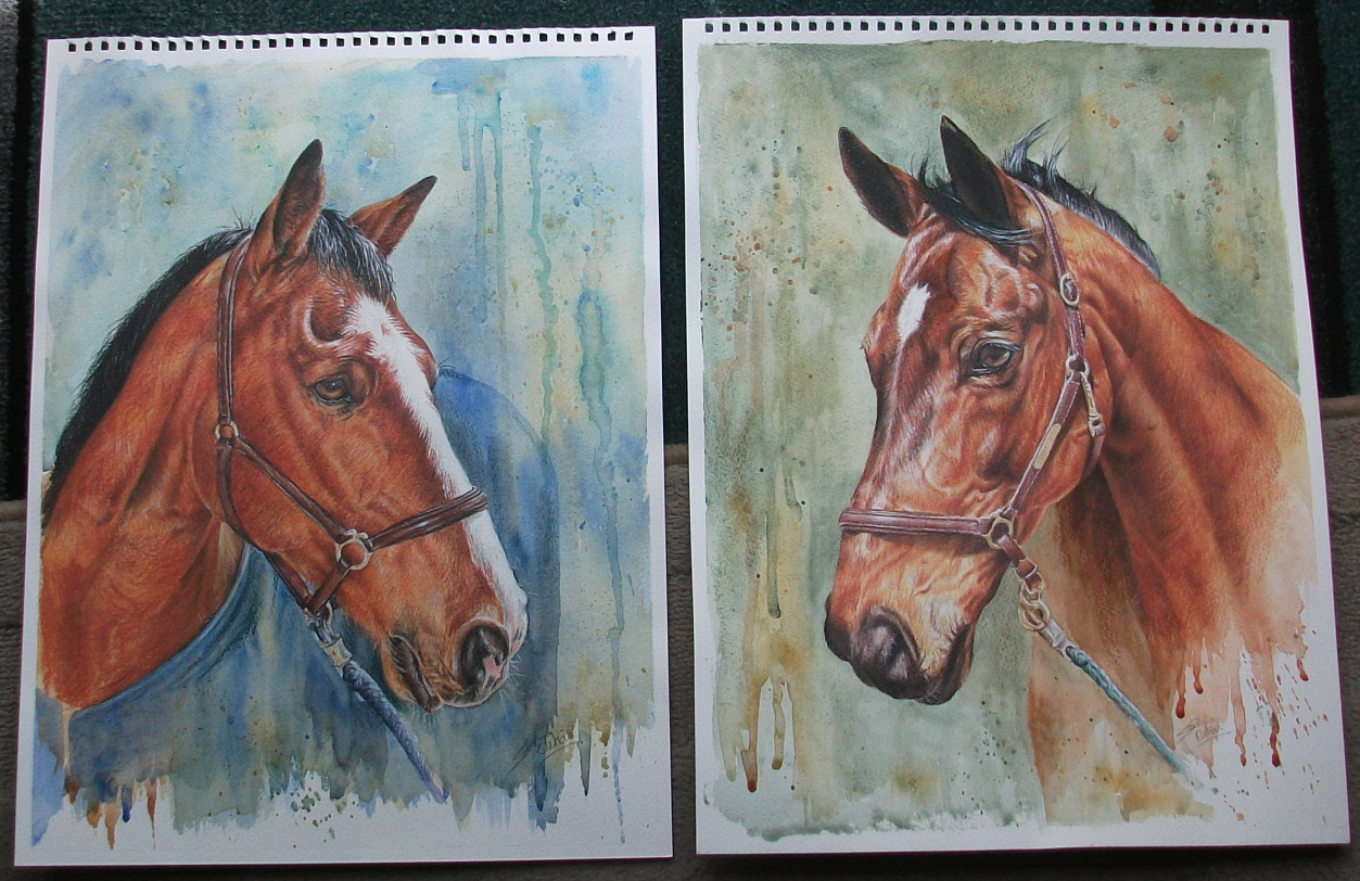 1253x812 Uniqart Horse Portrait No.2 - Simple Horse Painting