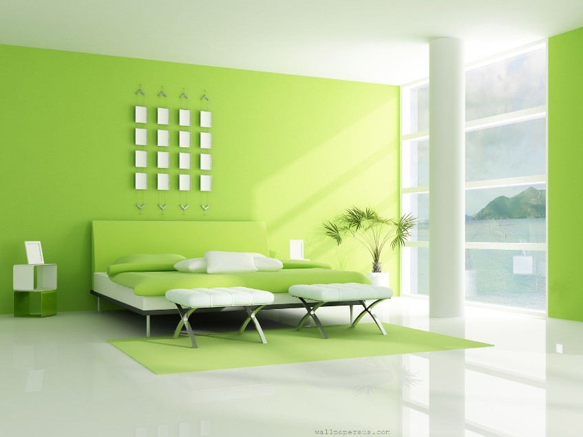 847x635 Fresh Home Interior With Natural Green Color 4 Home Ideas - Simple House Painting