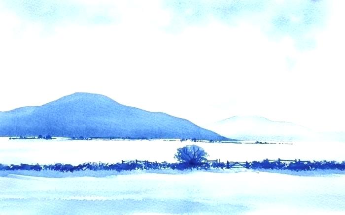 700x437 Simple Landscape Paintings Of Mountains Simple Landscape Painting - Simple Landscape Painting