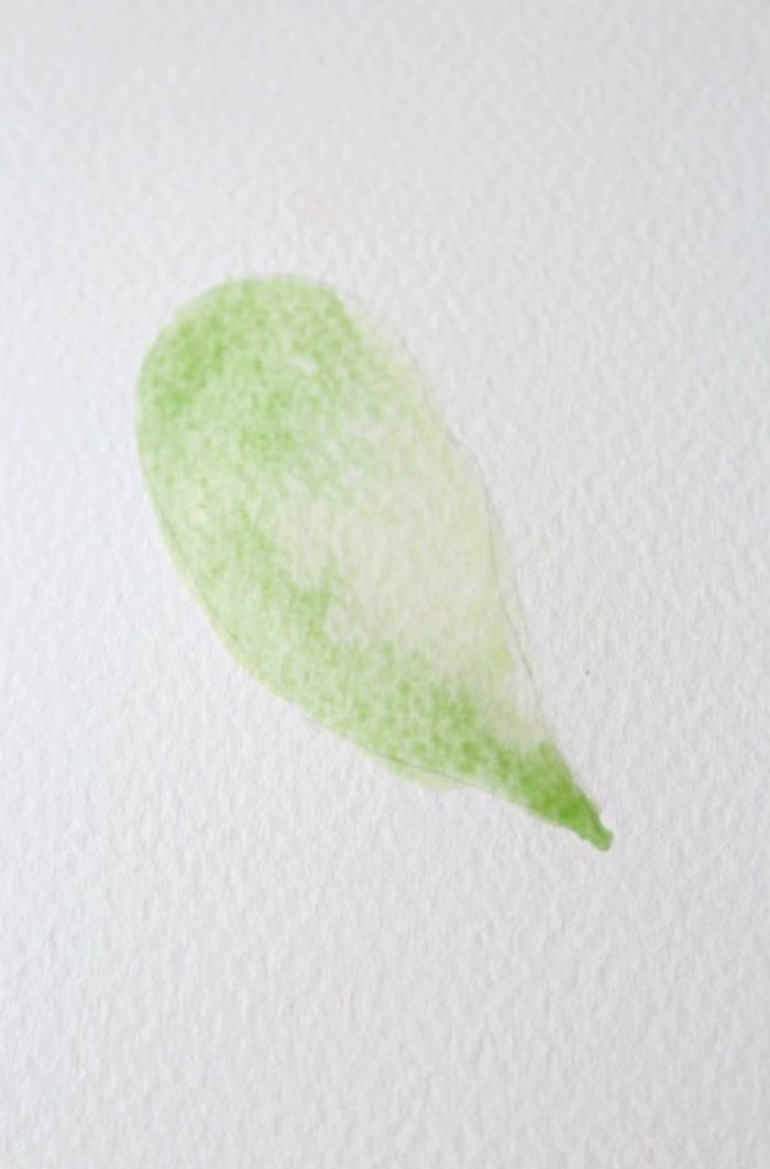 700x1063 How To Paint A Basic Leaf With Watercolors The Art 123 Art - Simple Leaf Painting