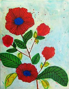 233x300 Simple Leaf Paintings - Simple Leaf Painting