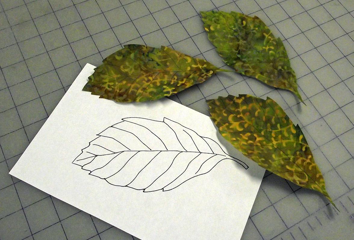 1176x800 The Quilt Rat Fabric Painting Practice - Simple Leaf Painting