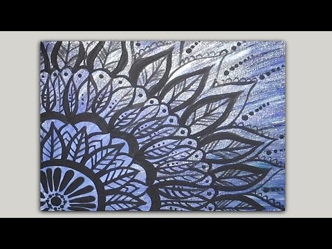 480x360 Painted Mandala Doodle Acrylic Painting On Canvas Part 1 Of 2 - Simple Mandala Painting