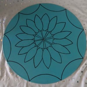 300x300 Hand Painted Vinyl Record Simple Mandala Ooak Ebay - Simple Mandala Painting