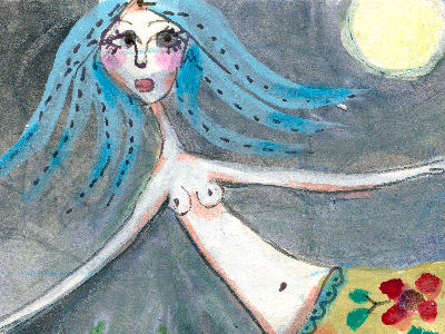 400x300 Mermaid - Simple Mermaid Painting