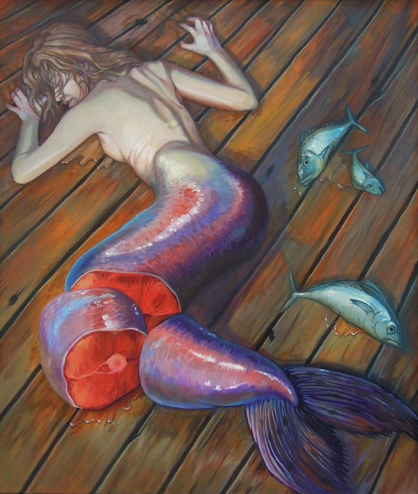 600x710 Mermaid Paintings - Simple Mermaid Painting