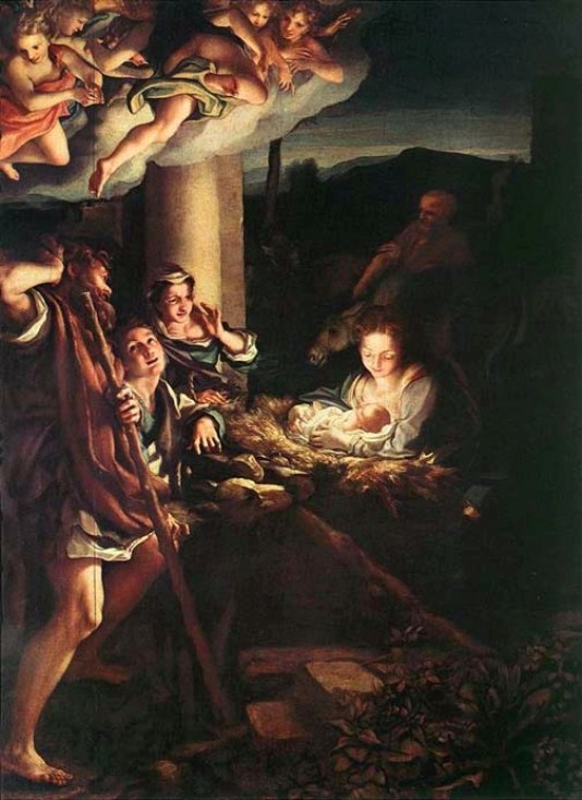 534x734 The Birth Of Christ Famous Paintings - Simple Nativity Painting