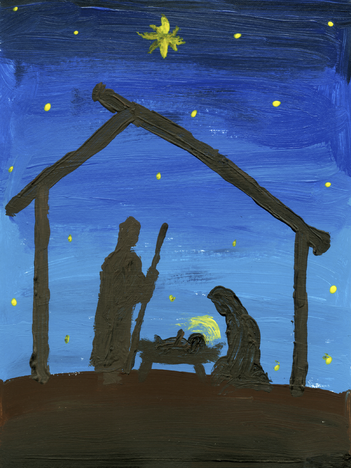 Simple Nativity Painting at PaintingValley.com | Explore collection of ...