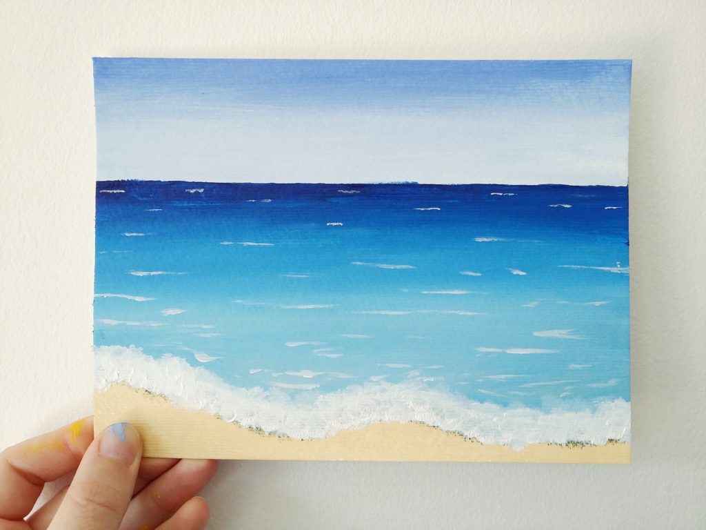 1024x768 How To Paint A Simple Beach Scene With Acrylics - Simple Painting