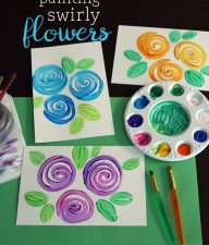192x225 Painting Swirly Flowers With A Simple Technique Make And Takes - Simple Painting For Kids