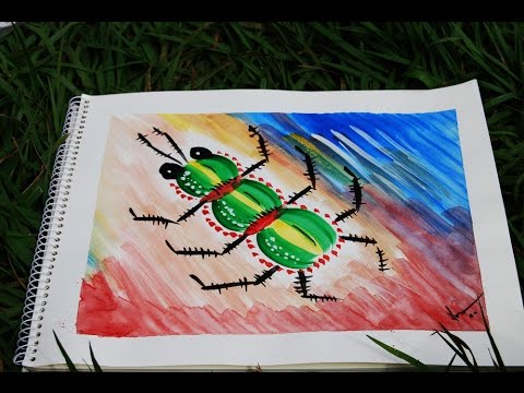 480x360 Simple Poster Color Bug Painting Beginners Amp Kids - Simple Painting For Kids