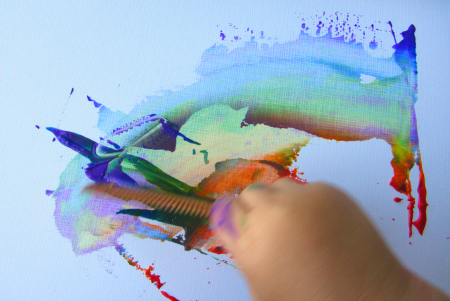 450x301 Rainbow Painting - Simple Painting For Toddlers