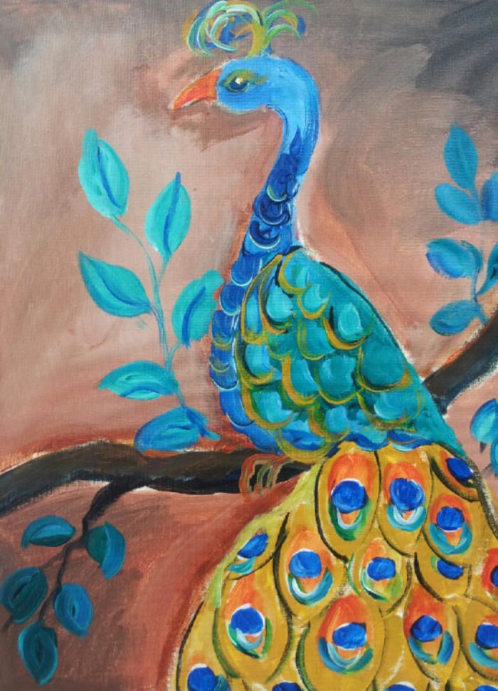 700x970 8 Best Images About Simple Drawing On Good Books, Draw - Simple Peacock Painting
