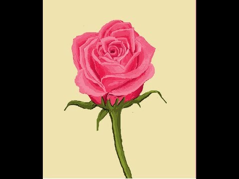 480x360 Ms Paint - Simple Rose Painting
