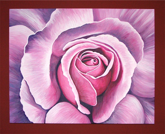 562x459 Paintings - Simple Rose Painting