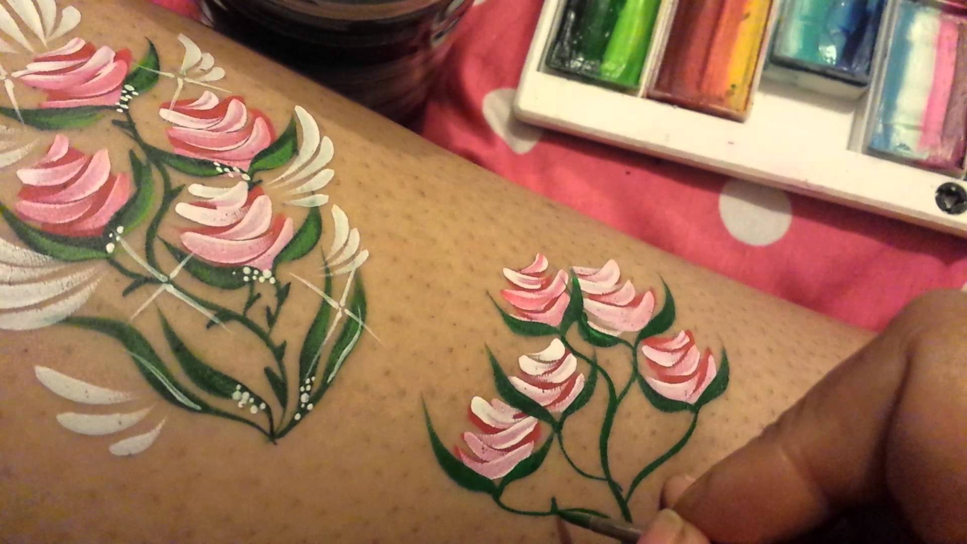1920x1080 Simple Rose Face Painting Tutorial! Enjoy! - Simple Rose Painting