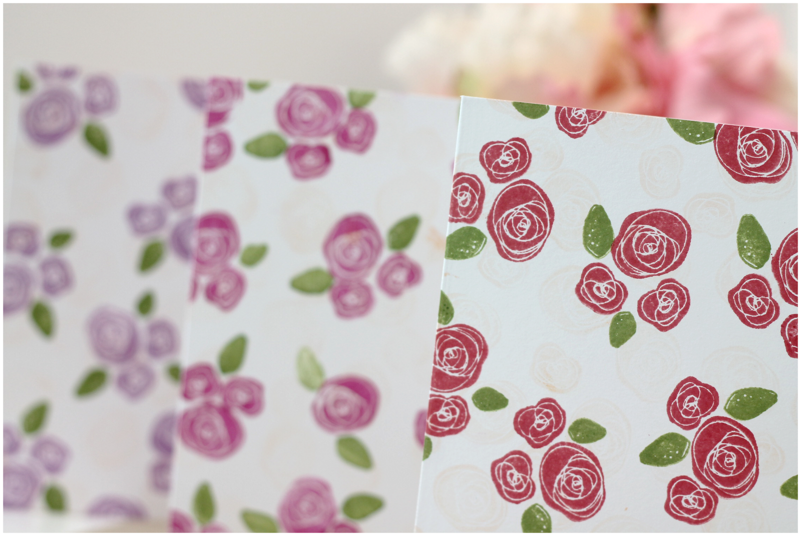1600x1071 Clear And Simple Stamps Painting The Roses Red Damask Love - Simple Rose Painting