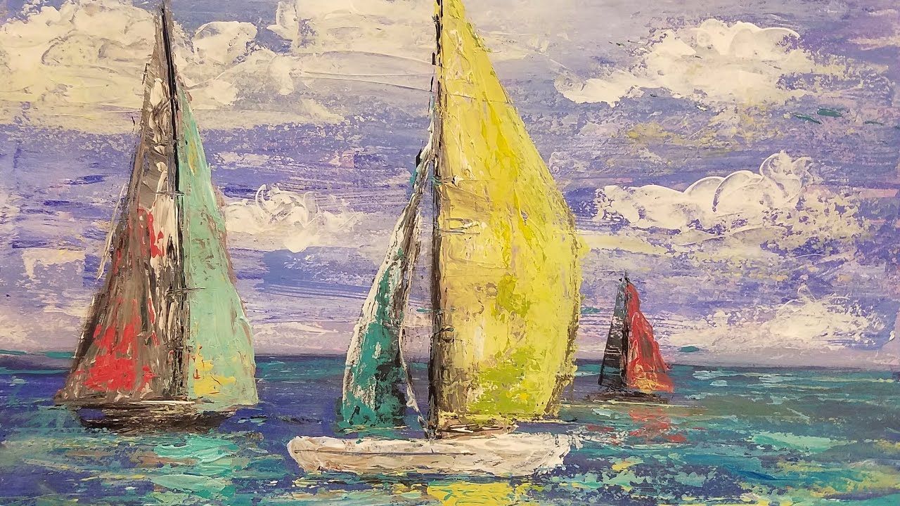 easy sailboat painting ideas