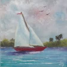 225x224 Simple Sailboat Painting Canvas - Simple Sailboat Painting
