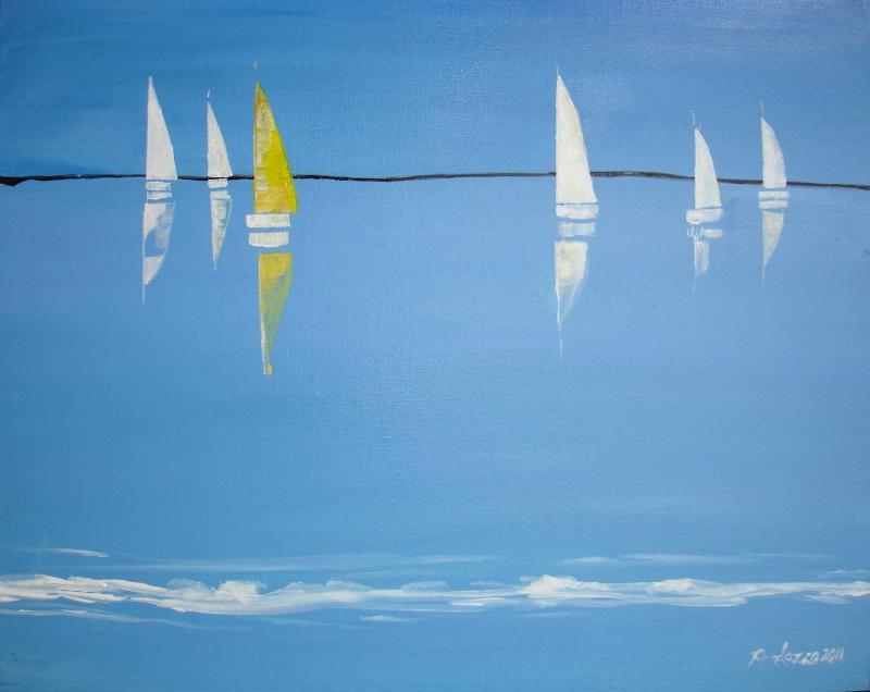 800x636 Gallery Of Paintings - Simple Sailboat Painting