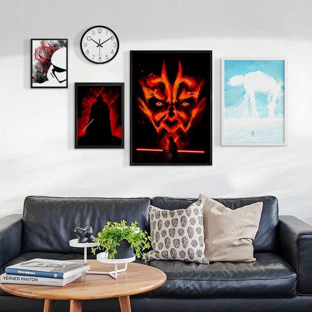 640x640 Fghgf Modern Simple Splash Movie Star Wars Canvas Painting Art - Simple Star Wars Painting