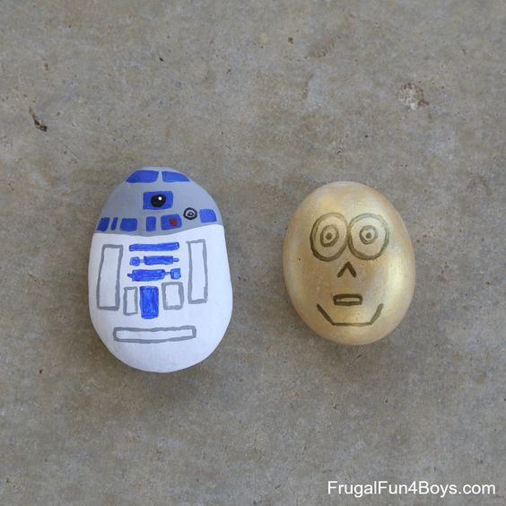 564x564 Star Wars Inspired Rock Painting Ideas - Simple Star Wars Painting