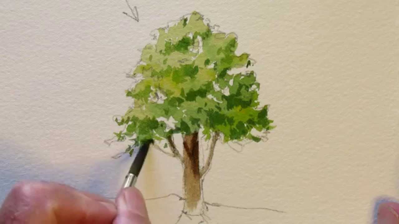 1280x720 How To Paint A Simple Tree - Simple Tree Painting
